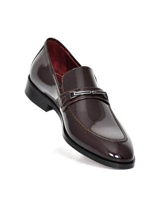 Hakiki Rugan Deri Kösele Taban Toka Detaylı Mokasen Klasik Erkek Ayakkabı - 5