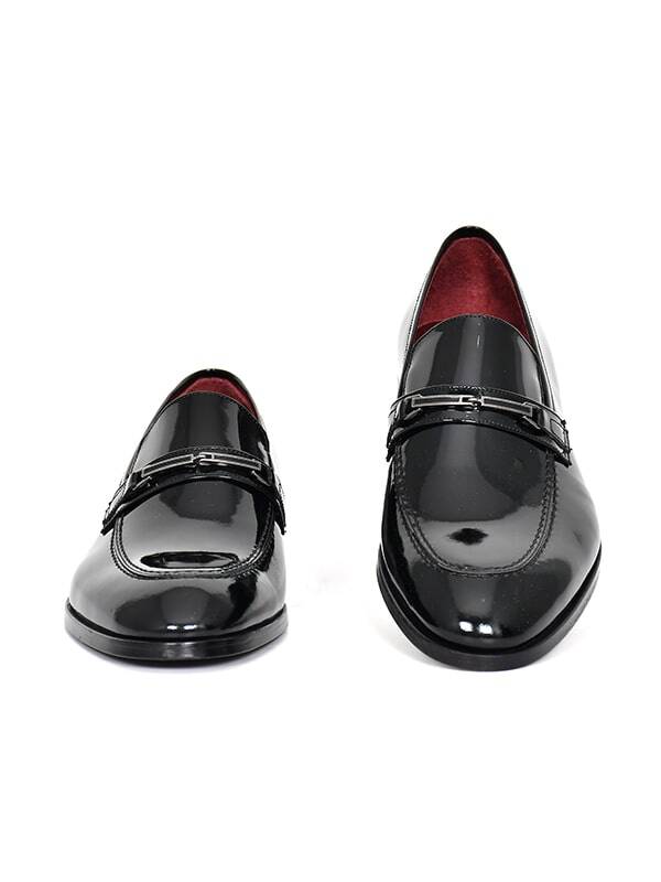 Hakiki Rugan Deri Kösele Taban Toka Detaylı Mokasen Klasik Erkek Ayakkabı - 9