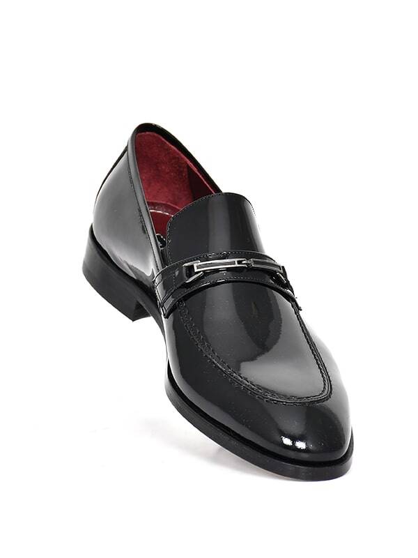 Hakiki Rugan Deri Kösele Taban Toka Detaylı Mokasen Klasik Erkek Ayakkabı - 10