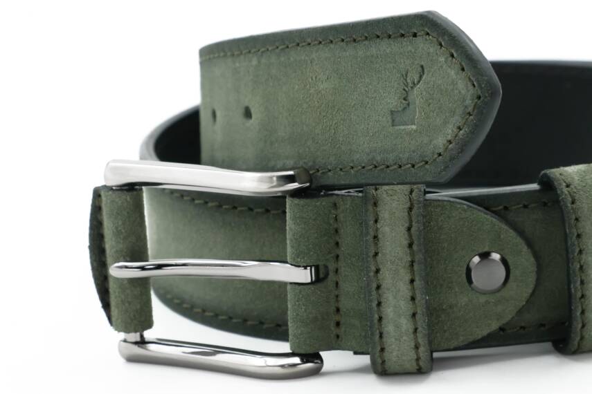  Hakiki Süet Deri 4,00 cm Spor Erkek Kemer - 1