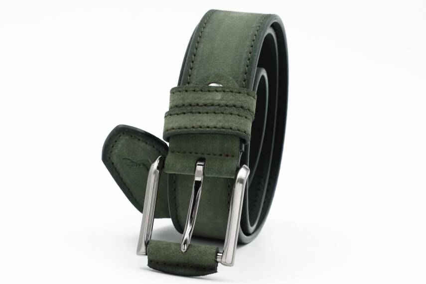  Hakiki Süet Deri 4,00 cm Spor Erkek Kemer - 5