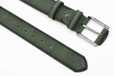  Hakiki Süet Deri 4,00 cm Spor Erkek Kemer - 6