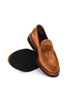 Hakiki Süet Deri EVA Taban Bej Loafer Günlük Bağcıksız Erkek Ayakkabı - 15