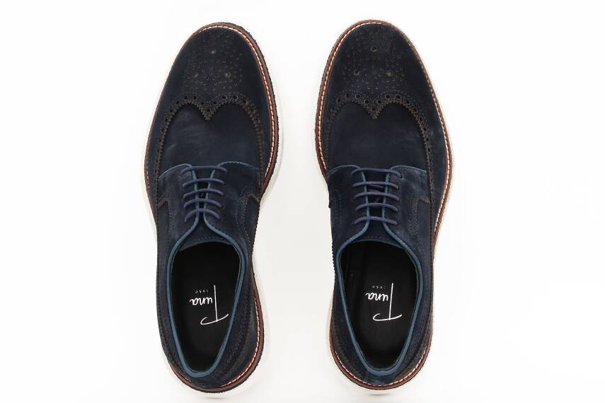 Hakiki Süet Deri EVA Taban Oxford Model Erkek Ayakkabı - 5