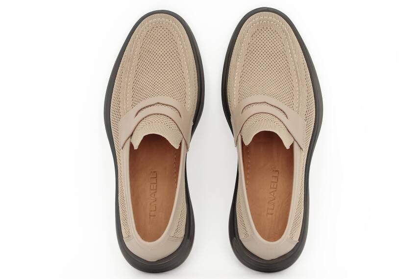 Triko Örme EVA/TPU Taban Loafer Model Erkek Ayakkabı - Tuna 3550 - 5